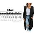 thumbnail image 3 of Coolmee Casual Open Front Knit Cardigan Sweaters for Women Spring Long Sleeve Drape Outwear with Pockets Black 2XL Size, 3 of 6