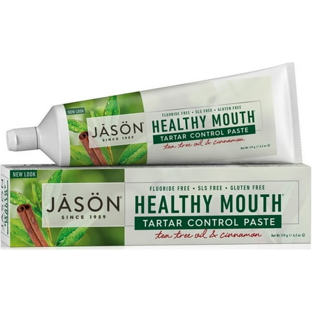 JASON Healthy Mouth Tartar Control Fluoride-Free Toothpaste, 4.2 Ounce Tube