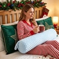 thumbnail image 3 of Minky Dots Long Cylindrical Body Pillow 39.4in, Side Sleeper Leg Support for Comfortable Sleep, 3 of 6