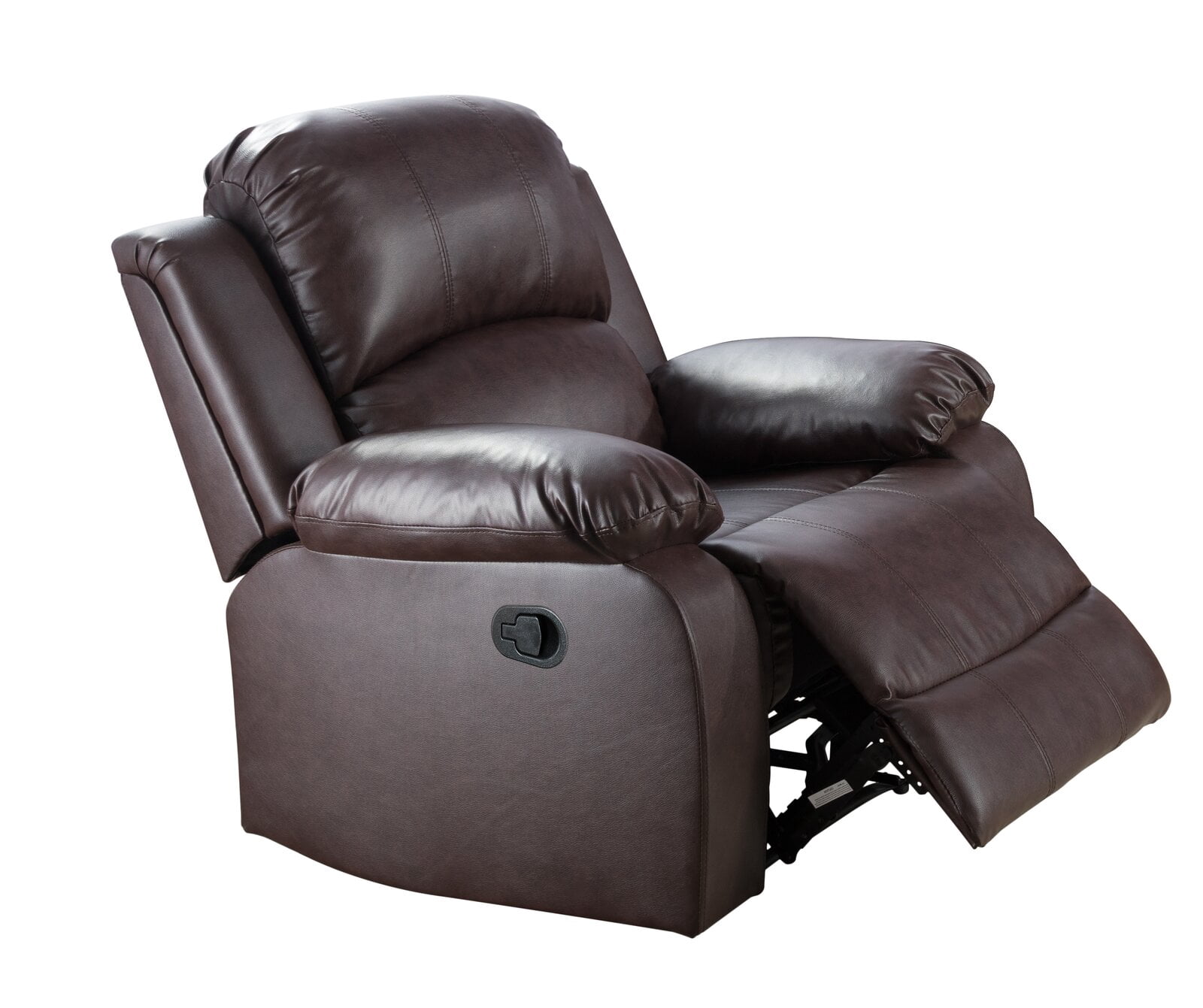 PonLiving Manual Leather Recliner Chair Black