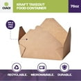 thumbnail image 6 of CIAO! Kraft Take Out Microwavable Food Containers, 76 oz No. 3 (200/case), 6 of 9