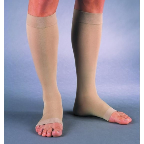 Jobst Medical LegWear Knee High 20-30 mmHg Firm Compression X-Large Beige Open-Toe