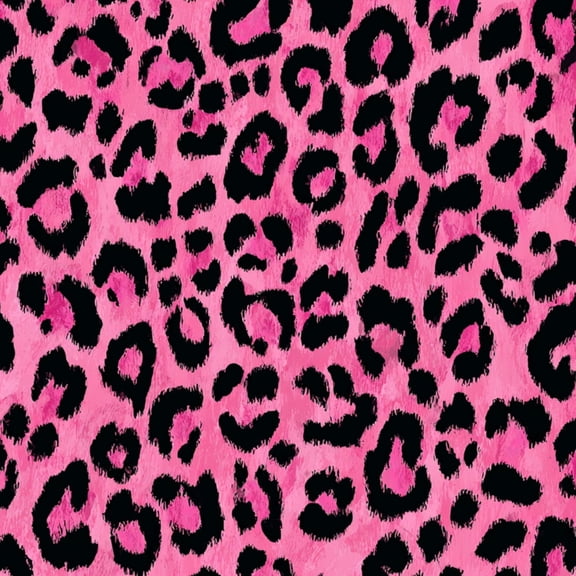 Peel and Stick Wallpaper Pink Leopard Print Bold Black Spots 17.7in x 9.8ft Self Waterproof Removable Self Adhesive Wall Paper Funky Contact Paper for Bedroom Bathroom Renter Friendly