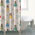 thumbnail image 4 of Beige Princess Flower Pattern Shower Curtain 84"x72" ,Bathroom Decorative Shower Curtains Set with 12 Hooks,Modern Waterproof Washable Shower Curtain, 4 of 6