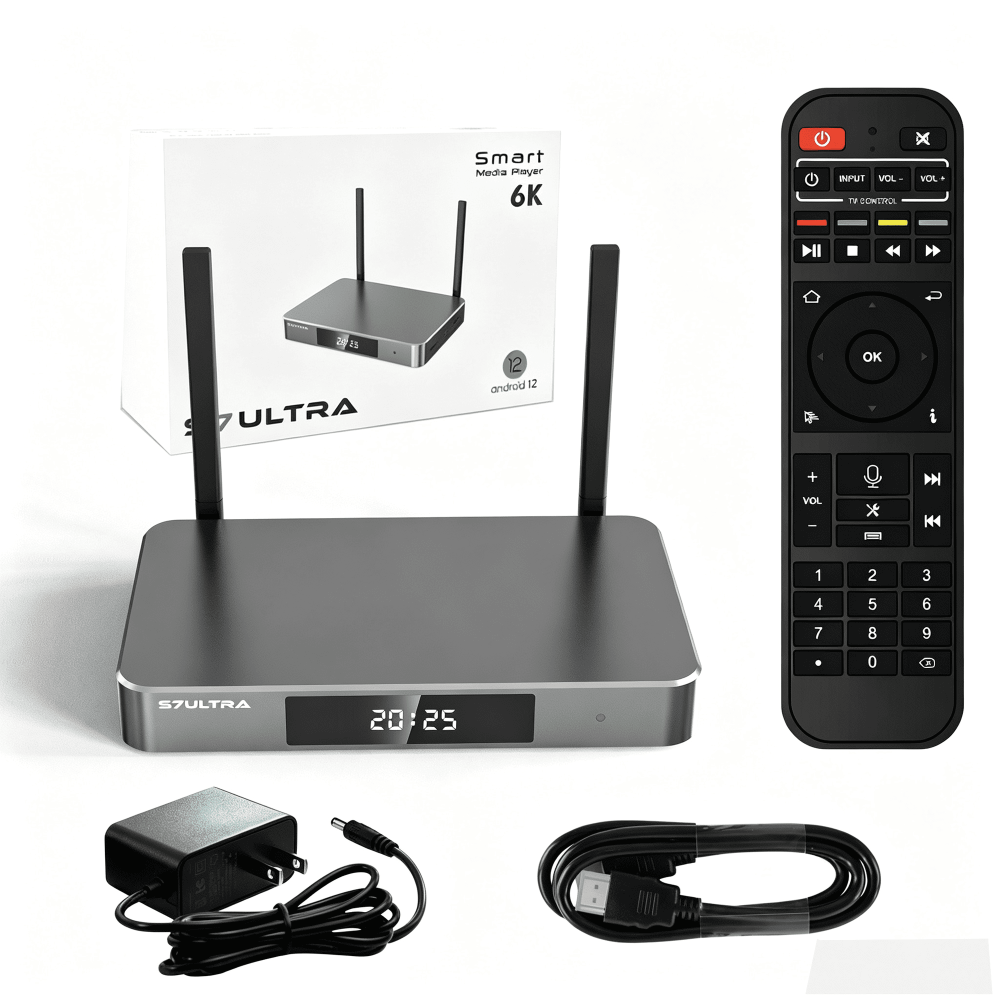 Super-S-7 ultra/S7UL 6K Ultra HD Output 4GB+128GB Home Entertainment Receiver with 7-Day Time Shift