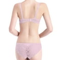thumbnail image 4 of Chuancc Bralette Corset Bustier Bra For Women Bra And Panty 2 Piece 2 Pairs Lace Bra Bra Underwear Set Underwear Sets For Women Plus Size Lace Bralette Pink 34, 4 of 9