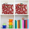 thumbnail image 7 of GZHJMY Collapsible Storage Basket Christmas Red Background Rectangular Storage Bins Baskets Toys Storage Bins with Handles for Bedroom Home Office 1PCS, 7 of 7