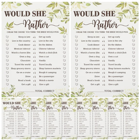 10pcs Bridal Shower Wedding Tacit Game Cards Unique Bachelorette Games Writing Cards