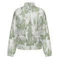 thumbnail image 5 of Jackets for Women Winter Coat Jackets Flannel Stand Collar Jacket(Zen Garden Green,Size:S-4XL), 5 of 7