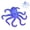 Blue to White, variant on 3D Printed Octopus, Animals Fidget , Decor for Stress Relief,Desk Spinner (Silvery Blue)