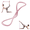 Pink, variant on Figure 8 Resistance Band, 15LB Silicone Pull Rope with Non-Slip Handles for Shoulder, Back, and Arm Workouts