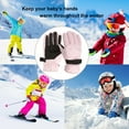 thumbnail image 4 of Hwmodou Waterproof Toddler Mittens Girls Gloves Size Snow Outdoor Snowboarding Ski Skating Winter Boys Windproof Kids Kids Gloves & Mittens, 4 of 7