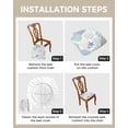 thumbnail image 3 of Chair Seat Covers Nautical Coastal Ocean Coral Seat Covers for Dining Chairs Beach Themed Blue Teal Removable Upholstered Chair Protector Seat Cushion Slipcovers for Kitchen Office Set of 6, 3 of 5