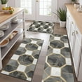 thumbnail image 2 of Gray White Gold Marble Pattern Kitchen Rugs Sets Of 3,Kitchen Runner Rugs Non Skid Washable,Decorative Kitchen Floor Mats for Kitchen,Sink,Laundry,17"x30"+ 17"x47" + 17"x59", 2 of 6