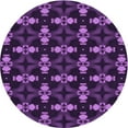 thumbnail image 1 of Ahgly Company Indoor Round Patterned Dark Orchid Purple Area Rugs, 6' Round, 1 of 6