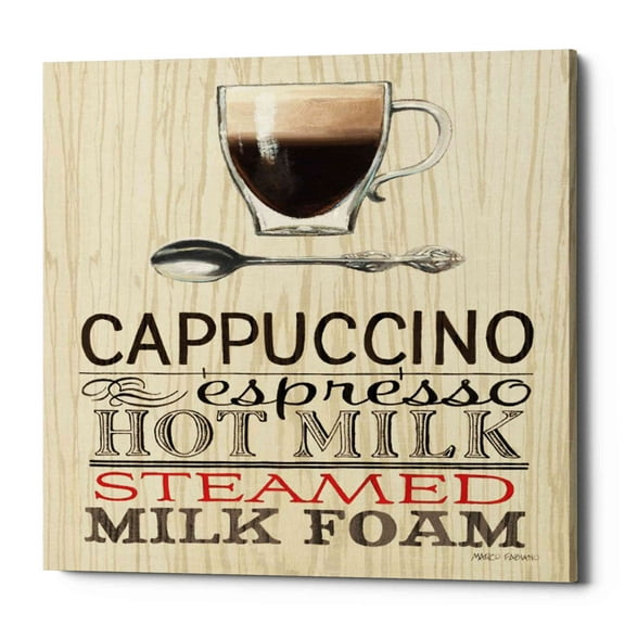 Epic Graffiti 'Cappuccino' by Marco Fabiano, Canvas Wall Art, 12"x12"