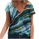 thumbnail image 1 of Camisetas con estampado floral con cuello en V para mujer Blusas femeninas cómodas a la moda Tops OAVQHLG3B Store  lin121212, 1 of 4
