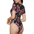 thumbnail image 3 of Naloa Ladybug Women's Short-Sleeved Onesie, One-Piece Swimsuit for Parties, dates, clubs - Large, 3 of 9
