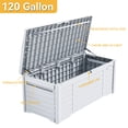 thumbnail image 2 of Dextrus Outdoor 120 Gallon Resin Deck Box, White, 2 of 5