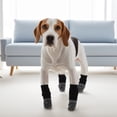 thumbnail image 6 of Unique Bargains 4 Pcs Non-Slip Dog Socks with Reflective Tapes Gray S, 6 of 7