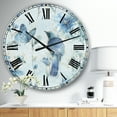 thumbnail image 2 of DesignArt Indigold Watercolor Flower III Large Wall Clock, 2 of 2