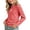 Red, variant on WAVSUF Girls T-Shirts Long Sleeve Round Neck Skinny Fit Fall Casual Cotton Tee Pink 7-8