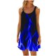 thumbnail image 4 of Vestido de Verano para las Mujeres Impreso sin Mangas Cuello Redondo, Suelto de Rodilla de Longitud Vestido Casual para la Primavera, 4 of 6