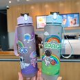 thumbnail image 5 of QHUDLV Summer Cartoon Astronaut Frosted Water Bottle Bouncing Lid Straw Cup, 800ml V6, 5 of 5