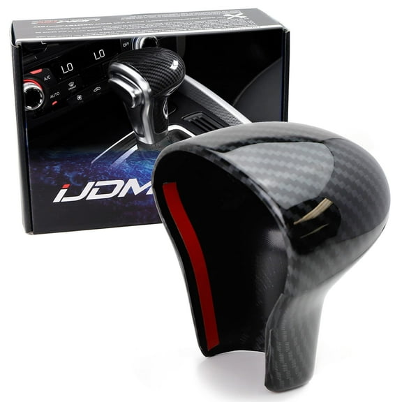 Glossy Black Carbon Fiber Pattern Shift Knob Cover Shell For Audi 2013-2016 A4 A5 Q7, 2012-2015 A6 A7, 2013-2017 Q5, etc