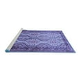 thumbnail image 2 of Ahgly Company Machine Washable Indoor Square Persian Blue Traditional Area Rugs, 6' Square, 2 of 4