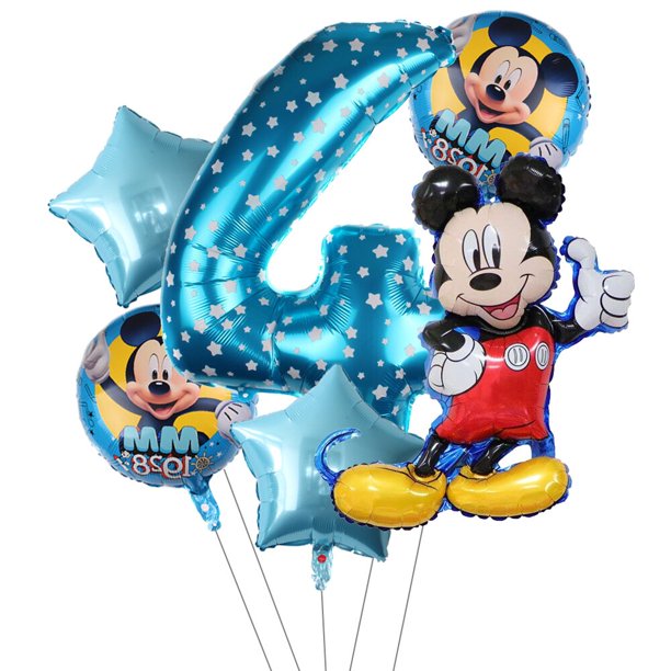 Mickey Mouse Party Supplies Decorations Paper Cups Plates Napkins Banner Tablecloth Balloons Boys Birthday Baby Shower Gao Jinjia LED