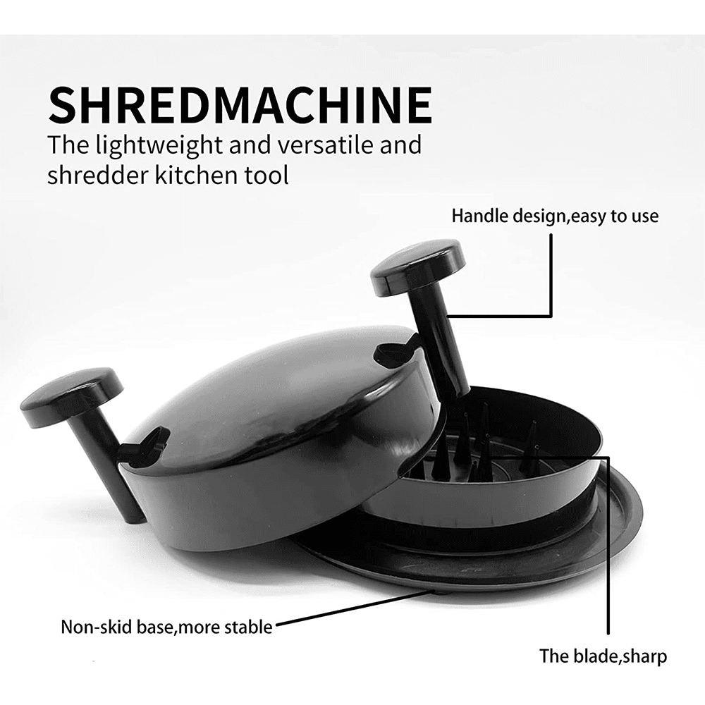 BINGLALA Chicken Shredder Shredder Meat Mincer for Pulled Pork Beef,Than Bear and Chicken Easy to Use,with Non-Skid Base,Dishwasher Safe Black 20CM/7.9IN 