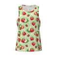 thumbnail image 4 of Easygdp Strawberry Floral Men's Tank Top, Sleeveless Muscle T Shirts, Breathable, Quick-Dry, Loose for Gym, Running, Fitness - 4X-Large, 4 of 9