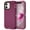 Deep Purple Pink, variant on I-HONVA For iPhone 12/iPhone 12 Pro Case,3-Layer Military Grade Drop Protection Anti-Slip Bumper Rugged Shockproof Dustproof Protection 6.1 inch Phone Case,Deep Purple Pink