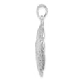 thumbnail image 3 of FJC Finejewelers 925 Sterling Silver Rhodium Plated Polished Large Sand Dollar Charm 33 x 24 mm, 3 of 6