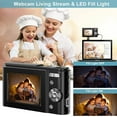 thumbnail image 3 of Zostuic Kids Digital Camera, FHD 1080P 48MP 16X Digital Zoom, Compact Mini Camera with 32GB SD Card (Black), 3 of 7