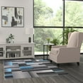 thumbnail image 3 of Masada Rugs Modern Contemporary Area Rug, Blue Grey Black (5 Feet X 7 Feet), 3 of 7