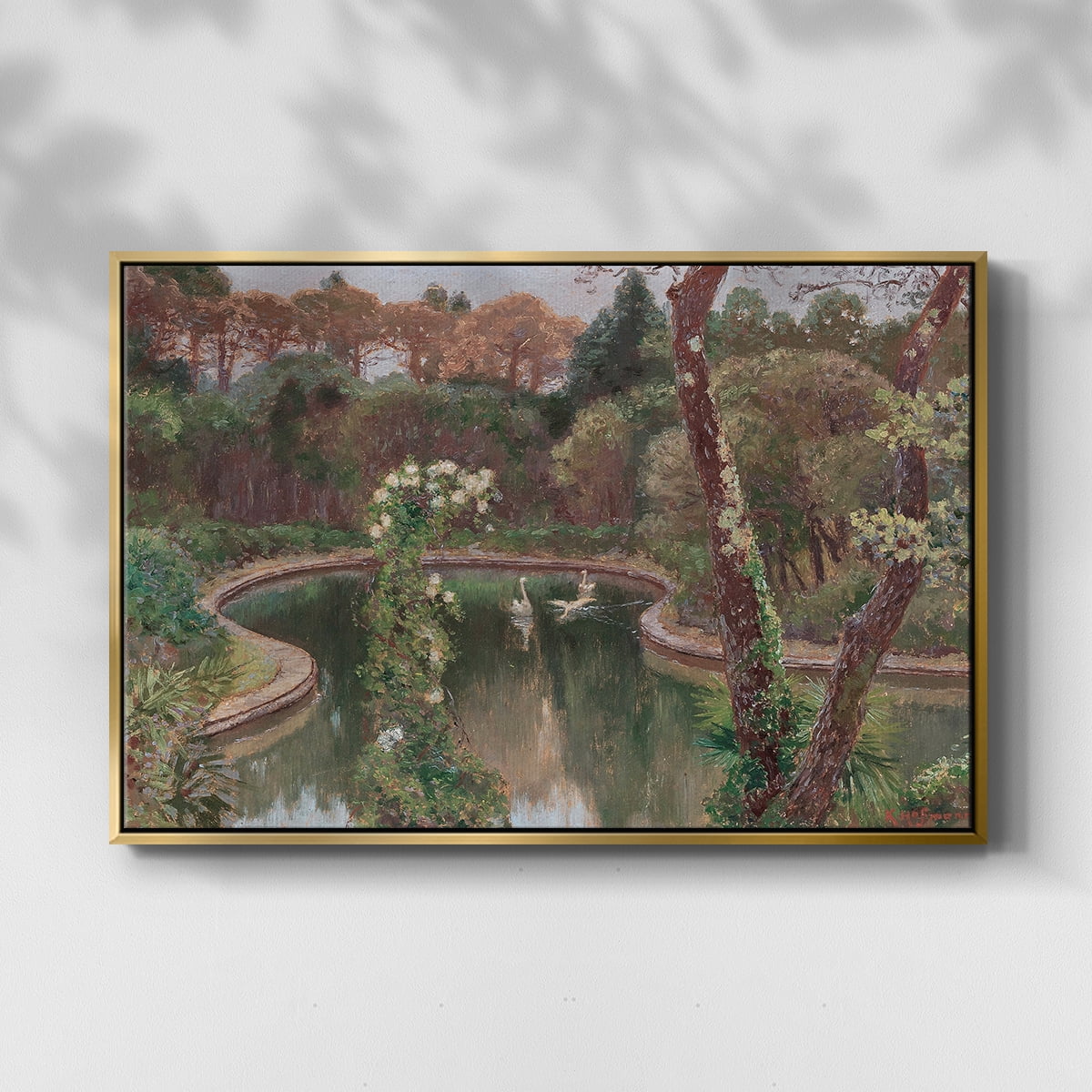 Vintage Landscape-CCCLXXII By Wexford Home Framed in Gold Wood Gallery Wrapped Canvas 17 in. x 25 in.