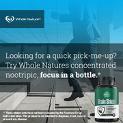 Whole Nature Brain Shield Nootropics Supplement 30 Pills for Focus Memory Energy Stress Relief