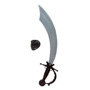Rhode Island Novelty 19" Caribbean Pirates Cutlass Costume Accessory Sword With Free Eye Patch