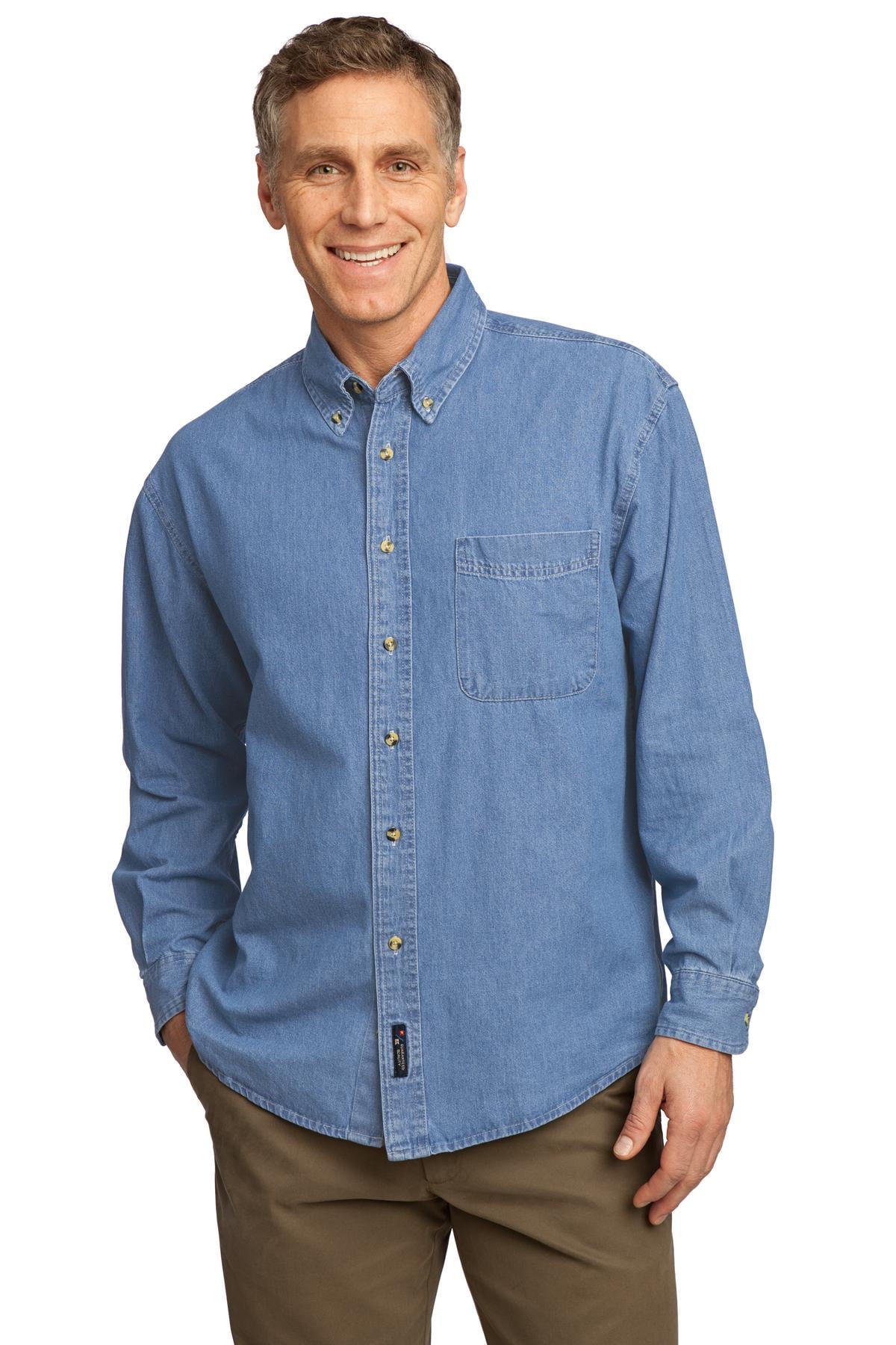 mens casual denim shirts