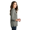 thumbnail image 3 of Port Authority Ladies 3/4 Sleeve Meridian Cotton Blend Polo-XL (Monument Grey), 3 of 6