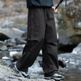 thumbnail image 2 of Men's All Season Functional Workwear Mountaineering Windproof Loose Straight Casual Trousers with Adjustable Drawstring Wear Styles, 2 of 5