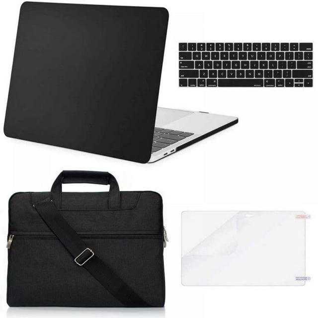 4 in 1 Laptop Case for MacBook Pro 13.3 Inch (A2159 A1989 A1708 A1706) Touch Bar Screen Protector Plastic Hard Shell Case Keyboard Cover & Sleeve Case Shoulder Bags