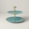 thumbnail image 2 of Lenox Sprig & Vine 2-Tiered Server, 3.20 LB, Green, 2 of 3