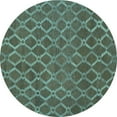 thumbnail image 1 of Ahgly Company Indoor Round Abstract Light Blue Contemporary Area Rugs, 5' Round, 1 of 4