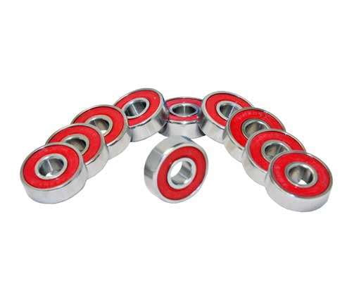 50 QTY 608-2RS Ball Bearing 8x22x7 Two Rubber Sealed Chrome Skateboard 608RS 