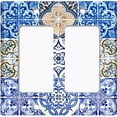 thumbnail image 6 of Metal Light Switch Plate Cover Colorful Fancy Tile Pattern Collage TIL009, 6 of 13