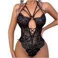 thumbnail image 2 of uublik Lingerie Set for Women Sexy Naughty Lace Babydoll Sexy Naughty Plus Size Bodysuit, 2 of 5