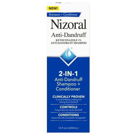 Nizoral 2-IN-1 Anti-Dandruff Shampoo & Conditioner with 1% Ketoconazole, 14 fl oz